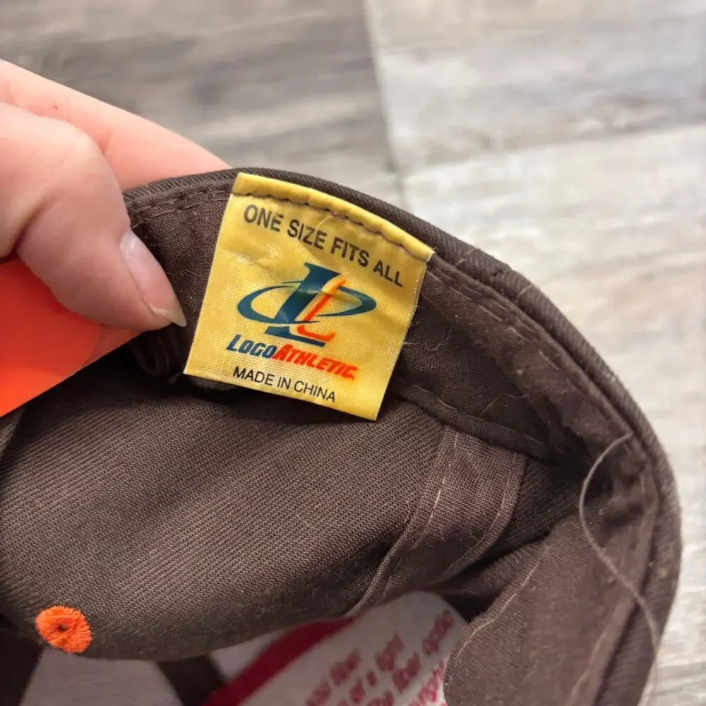 Vintage Logo Athletic NFL Cleveland Browns Orange Brown Mens OS Football Hat Cap